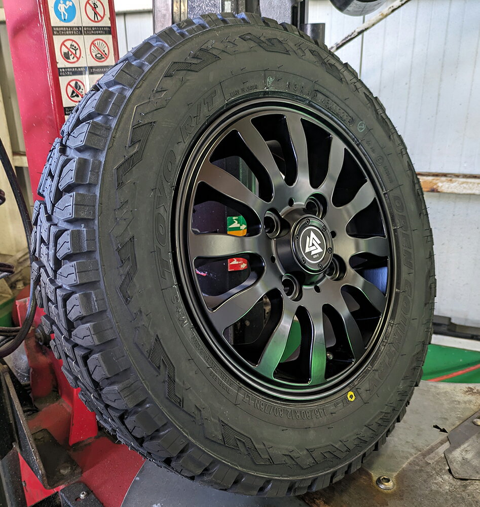N-VAN アクティ ハイゼット アトレー クリッパー キャリィ 12インチ トーヨー オープンカントリーRT 145/80R12 80/78N 軽トラ アゲトラ