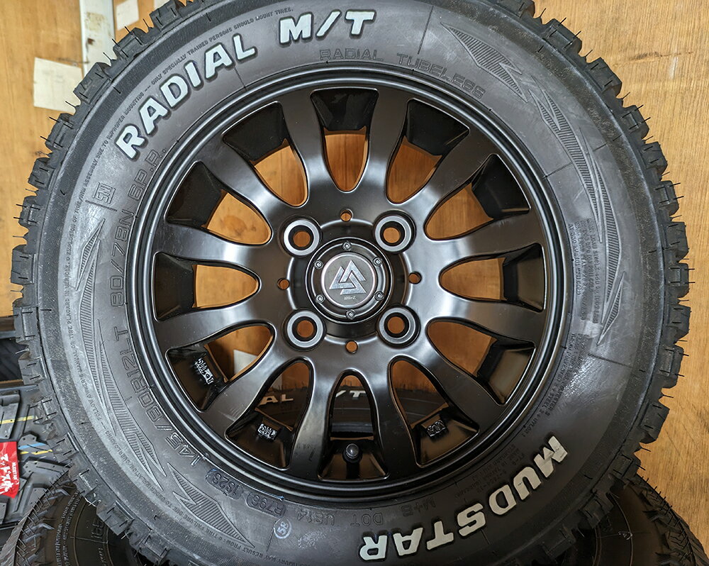 N-VAN アクティ ハイゼット アトレー クリッパー キャリィ 12インチ マッドスター ラジアル MT 145/80R..