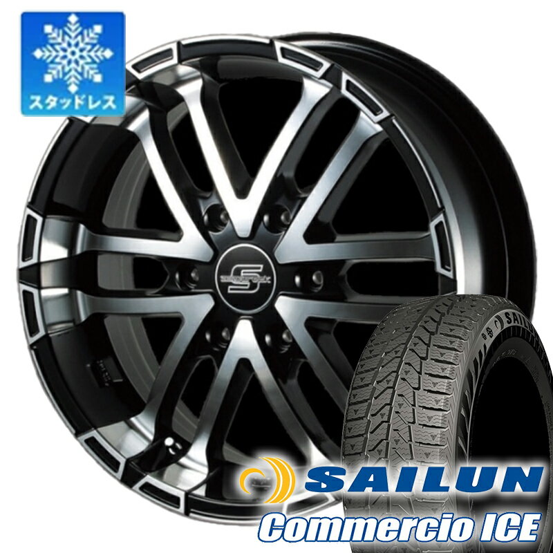 車検対応【車種】 ハイエース200系 レジアスエース HIACE｜新品4本 スタッドレス タイヤホイール SAILUN COMMERCIO ICE 215/60R17 17インチ 新品4本セット ゼロブレイク エス ※ハイエース専用設計