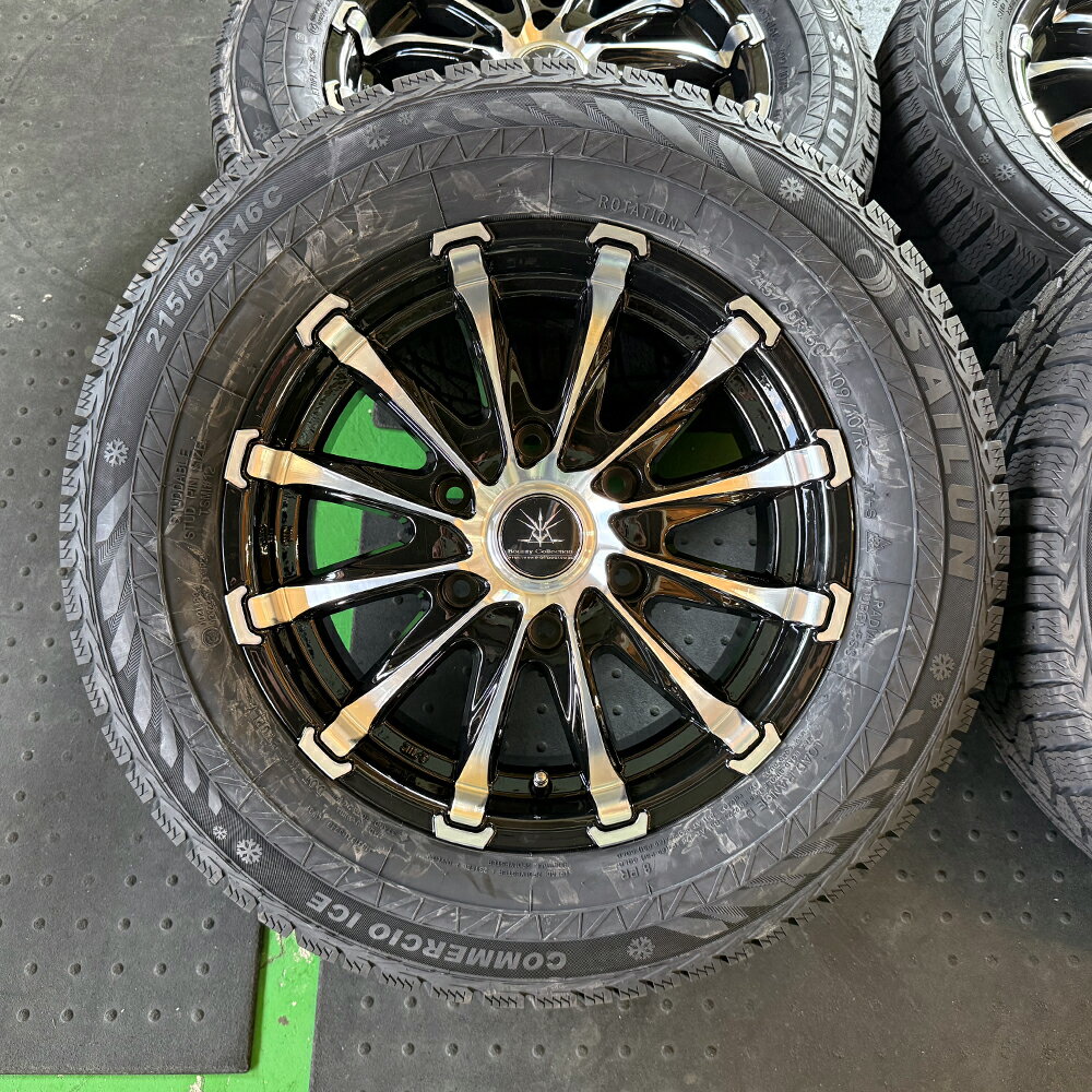 【タイヤ2024年製/格安販売】即納 スタッドレス ハイエース200系 レジアスエース SAILUN COMMERCIO ICE 215/65R16 BD12 16インチ タイヤホイール 新品4本セット 車検対応