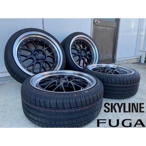 フーガ Y50/51系 スカイライン V35/V36 フェアレディーZ Z34/33 BD00 19インチ タイヤホイール 特選タイヤ 新品 4本セット