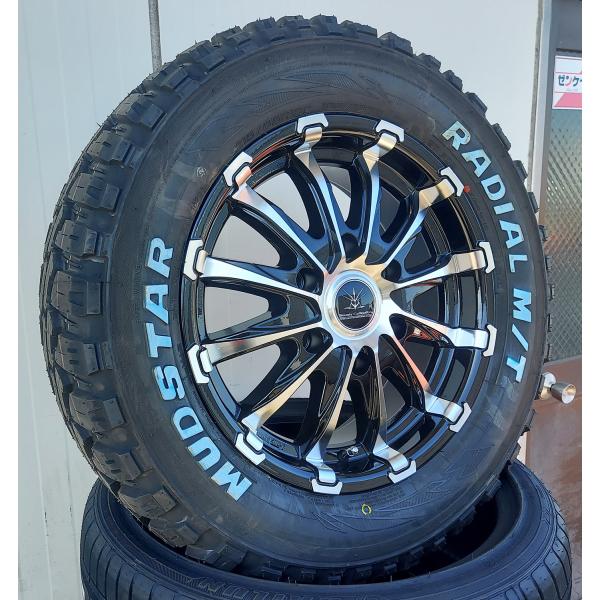 車検対応 200系ハイエース レジアスエース タイヤホイールセット 16インチ バウンティコレクション BD12 MUDSTAR Radial MT 215/65R16 ホワイトレター