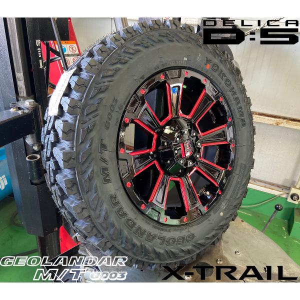 デリカD5 エクストレイル CHR ジューク CX5 RAV4 タイヤホイールセット 16インチ DeathRock デスロック YOKOHAMA ヨコハマ ジオランダー G003 225/75R16