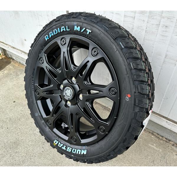 Rakuten - 10月下旬入荷 マッドスター ラジアル MT 165/60R15 タイヤホイール 新品4本セット　軽トラック ハイゼット ジャンボ ノーマル車高 15インチ MUD-X