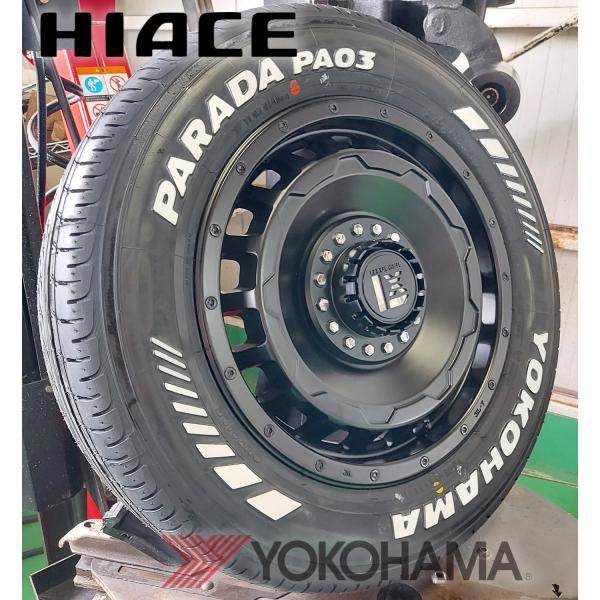 200系 ハイエース レジアスエース 16インチ タイヤホイールセット LEXXEL WHEEL SwaGGer ヨコハマタイヤ パラダ 215/65R16 車検対応 ホワイトレター