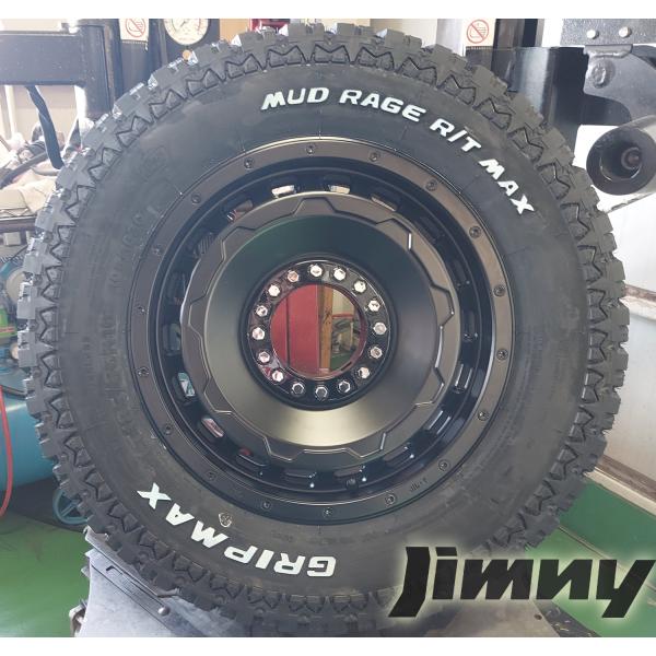 ジムニー JB23 JB64 JA11 JA12 JA22 タイヤホイール 16インチ GripMax MUD RAGE RT MAX 175/80R16 ホワイトレター 4本セット