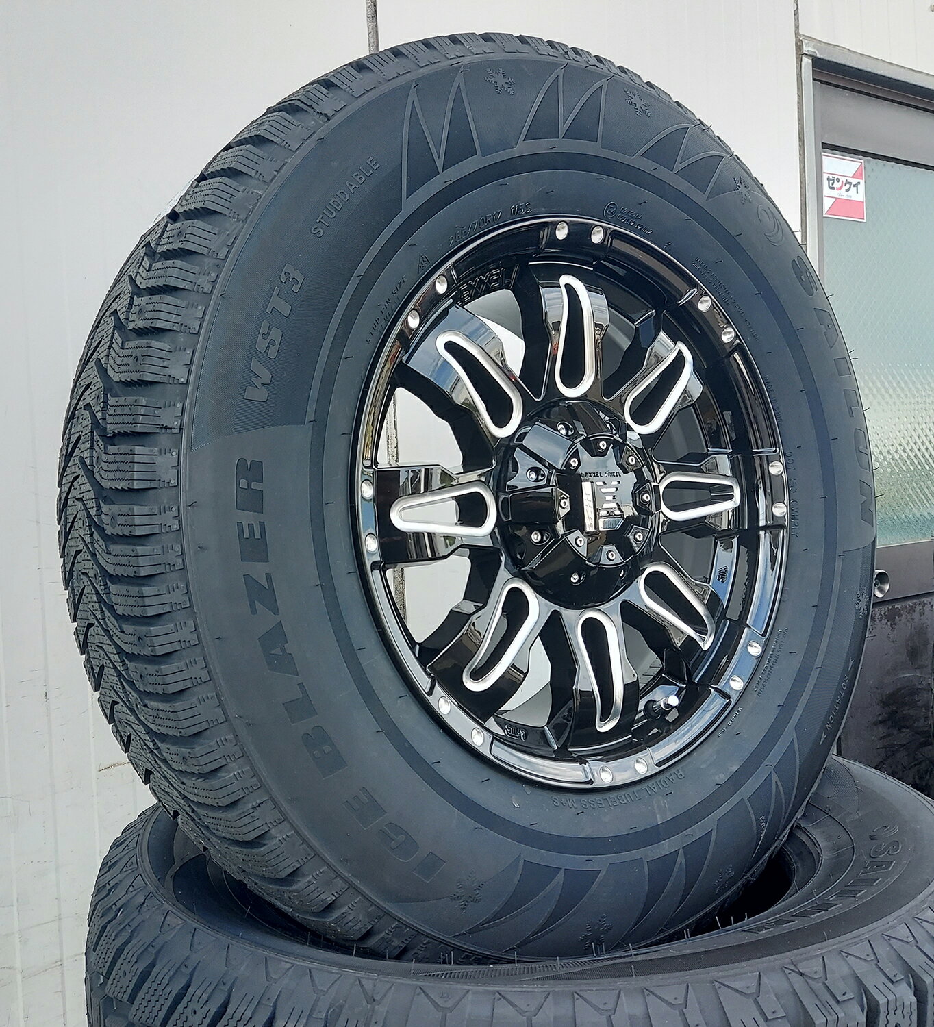 即納 JL JK ラングラー スタッドレスタイヤホイールセット 17インチ LEXXEL Balano SAILUN WST3 265/65R17 265/70R17