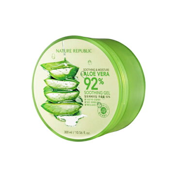 【NATURE　REPUBLIC】スージングモイスチャー アロエベラスージングジェル/日焼け ケア /アロエベラの葉抽出物92％配合/ ネイチャーリパブリック【宅配便発送】送料無料