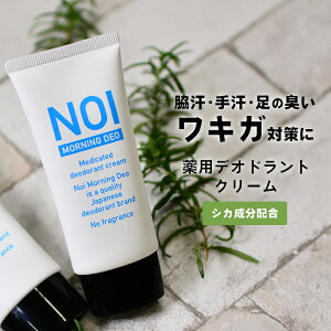 薬用 デオドラントクリーム 50g NOI モーニングデオ 医薬部外品 ノイ ニオイケア 消臭 制汗 体臭 ワキガ 対策 足の ニオイ 消す 汗止める 臭い 朝 消臭ジェル デオドラント 消臭クリーム 長時間 対策 汗 蒸れ スメハラ 不快臭 定形内 送料無料 2パ