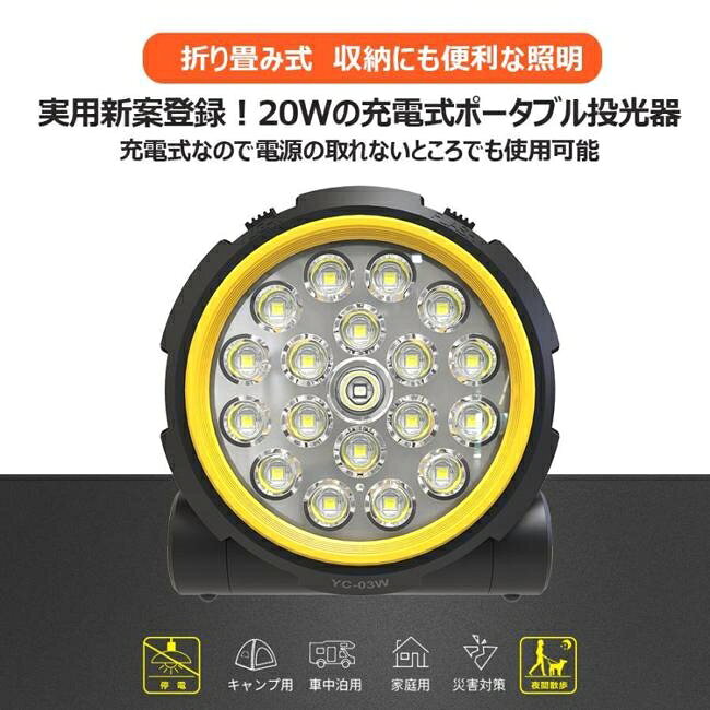グッドグッズ 懐中電灯・フラッシュライト YC-03W ソーラーパネル 40W 充電器 防災 電気代 小型 スマホ A4 コンパクト 太陽光パネル 折りたたみ 超薄型 アウトドア キャンプ 緊急 防災 ライト フラッシュライト 懐中電灯 a-denki-10058365 アサヒデンキ 楽天市場店 サンプル画像2