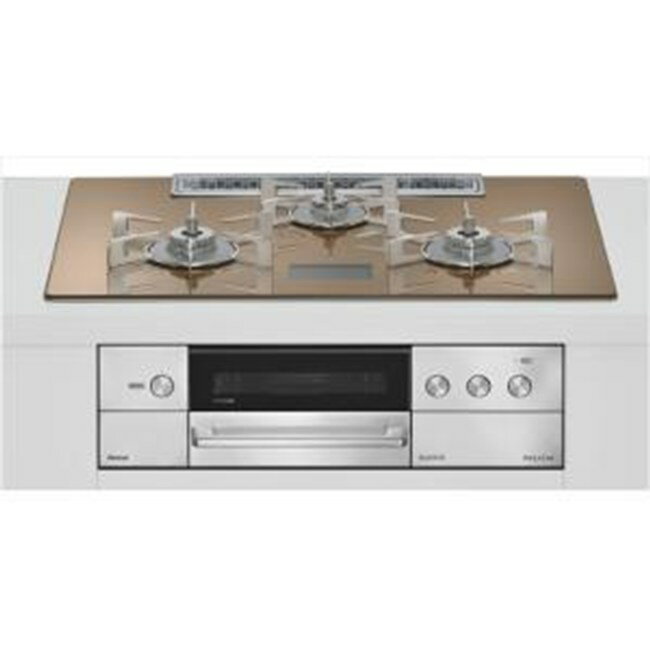 ガスコンロ ガス コンロ リンナイ ビルトインコンロ 幅75cm DELICIA(デリシア) 強火力(左・右) スパークリングカッパー ザ・ココットラウンド付属 RHS72W38M12VNSTW 13A 都市ガス