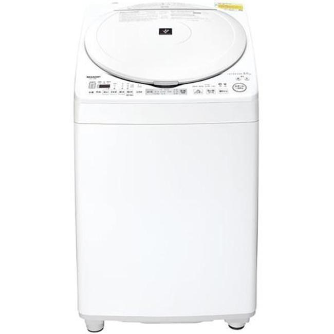 洗濯機(全自動 6.1kg〜8kg) 洗濯機 縦型 全自動洗濯機 シャープ タテ型洗濯乾燥機 穴なし槽シリーズ ES-TX8K-W ES-TX8K