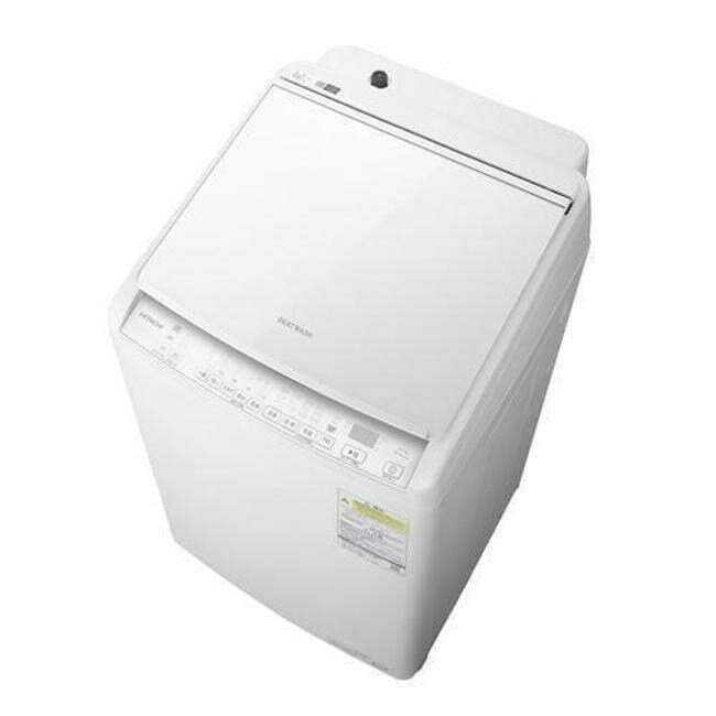 洗濯機(全自動 6.1kg～8kg) 洗濯機 縦型 全自動洗濯機 日立 M 洗濯乾燥機 洗濯：8.0kg 乾燥：4.5kg 幅61cm ナイアガラビート洗浄 BW-DV80M