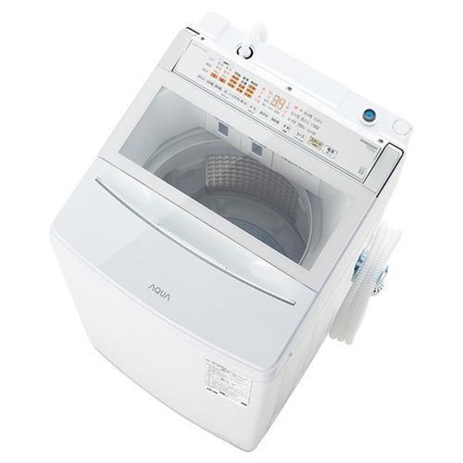 洗濯機(全自動 9.0kg～11kg) 洗濯機 縦型 全自動洗濯機 アクア 全自動洗濯機 上開き 洗濯10kg 乾燥3.0kg 簡易乾燥 ホワイト AQW-VP10A-W