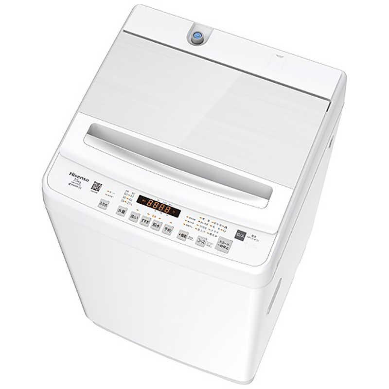 ハイセンス 洗濯機(全自動 6.1kg〜8kg) HW-DG75J 全自動洗濯機 洗濯7.5kg ホワイト 洗濯機 縦型 全自動洗濯機
