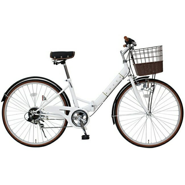 自転車 サイクル ミムゴ ROVER 折りたたみ自転車 26インチ 6段変速 バニラホワイト MG-RV266L