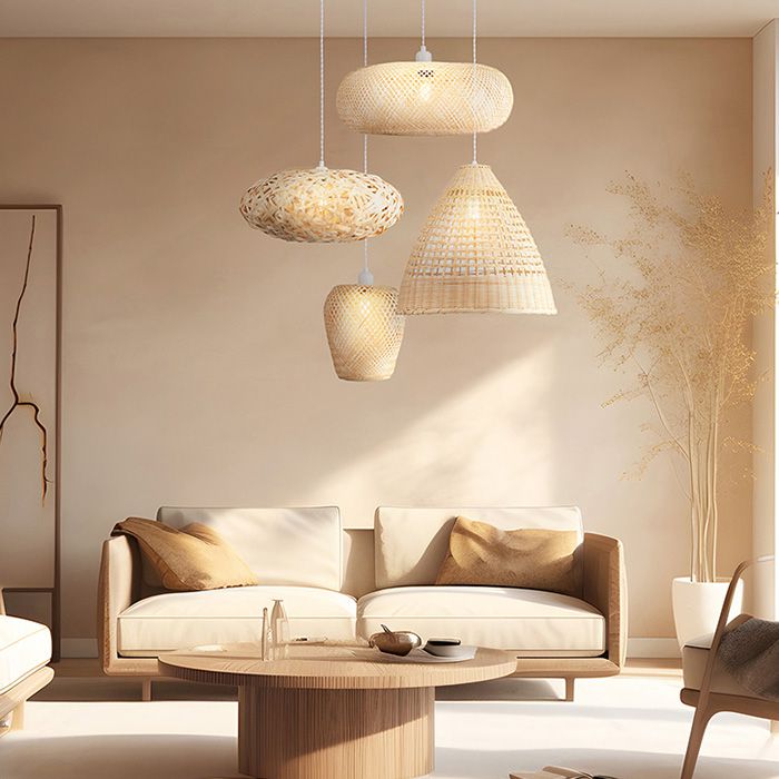 【スーパーSALE10%OFF】スワン電器 ペンダントライト バンブー おしゃれ 1灯 LED 天井照明 ダイニング用 食卓用 寝室 リビング 照明 ライト 子供部屋 リビング用 居間用 かわいい 北欧 ナチュラル E26 天然素材の竹を使用したペンダントライト APE-063