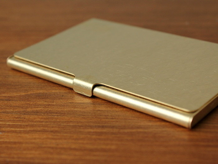 【ポイント10倍！4日20:00～11日1:59まで】ブラスカードケース（無垢） 真鍮無垢で作られたシンプルなカードケース 日本製