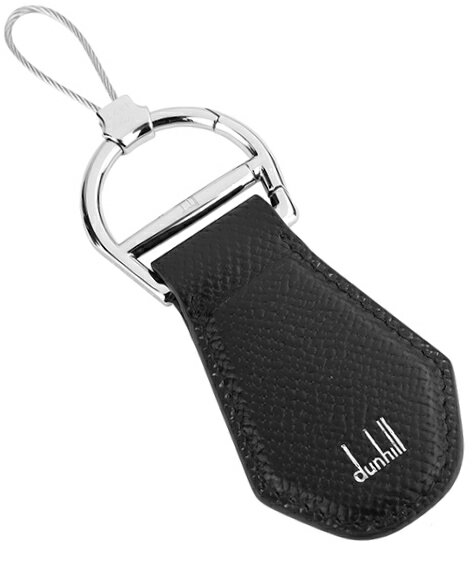 dunhill JZC0876K CADOGANダンヒル カドガン キーリンググレインカーフレザー ロゴ入フック取外し可能ブラック×シルバーdunhill 純正BOX・保護布コントロールカード