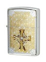 ZIPPO 20CMD-SGジッポ ライター クロスメタルフリント着火方式 オイルライターゴールド×シルバー×クリアジッポ専用化粧箱・取扱説明書..