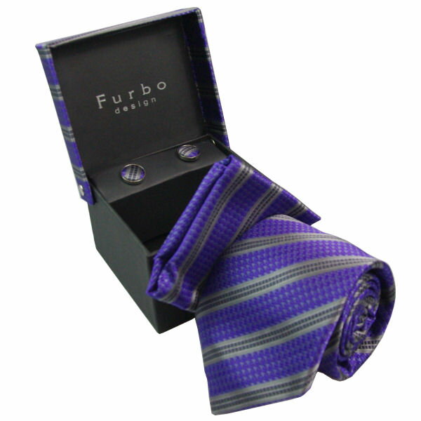 FURBO SILK NECKTIE SETTK20121516X6フルボ 豪華4点セット1.ネクタイ2.カフス3.ハンカチーフ4.BOX