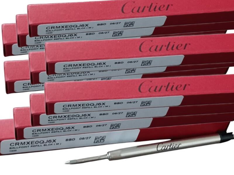 Cartier CRMXE0QJ6X BOXBALLPOINT REFILL BLACK Mカルティエ ボールペン リフィル 10本専用替芯 ブラック Mサイズ（黒・中字)Cartier 純正BOX(※プラスチックケース付属無し)