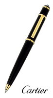 CARTIER ST180003DIABOLO DE CARTIER BALLPOINT PENカルティエ ディアボロ ドゥ ボールペンブラックコンポジット イエローゴールドフィニッシュブルーレジンカボション