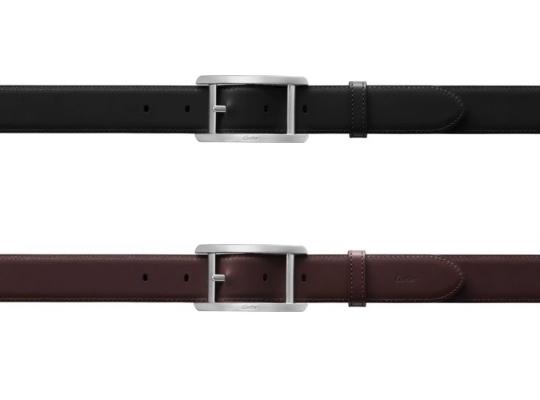 CARTIER L5000599 TANK DE CARTIER BELTカルティエ タンク ユニセックス リバーシブル ベルトカウハイドレザー パラジウムフィニッシュ バックルブラック×ダークブラウン×シルバーストリンガシステム 〜115cm対応