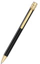 CARTIER OP000147SANTOS DE CARTIER BALLPOINT PENサントス ドゥカルティエ ボールペンブラックラッカーゴールド フィニッシュ