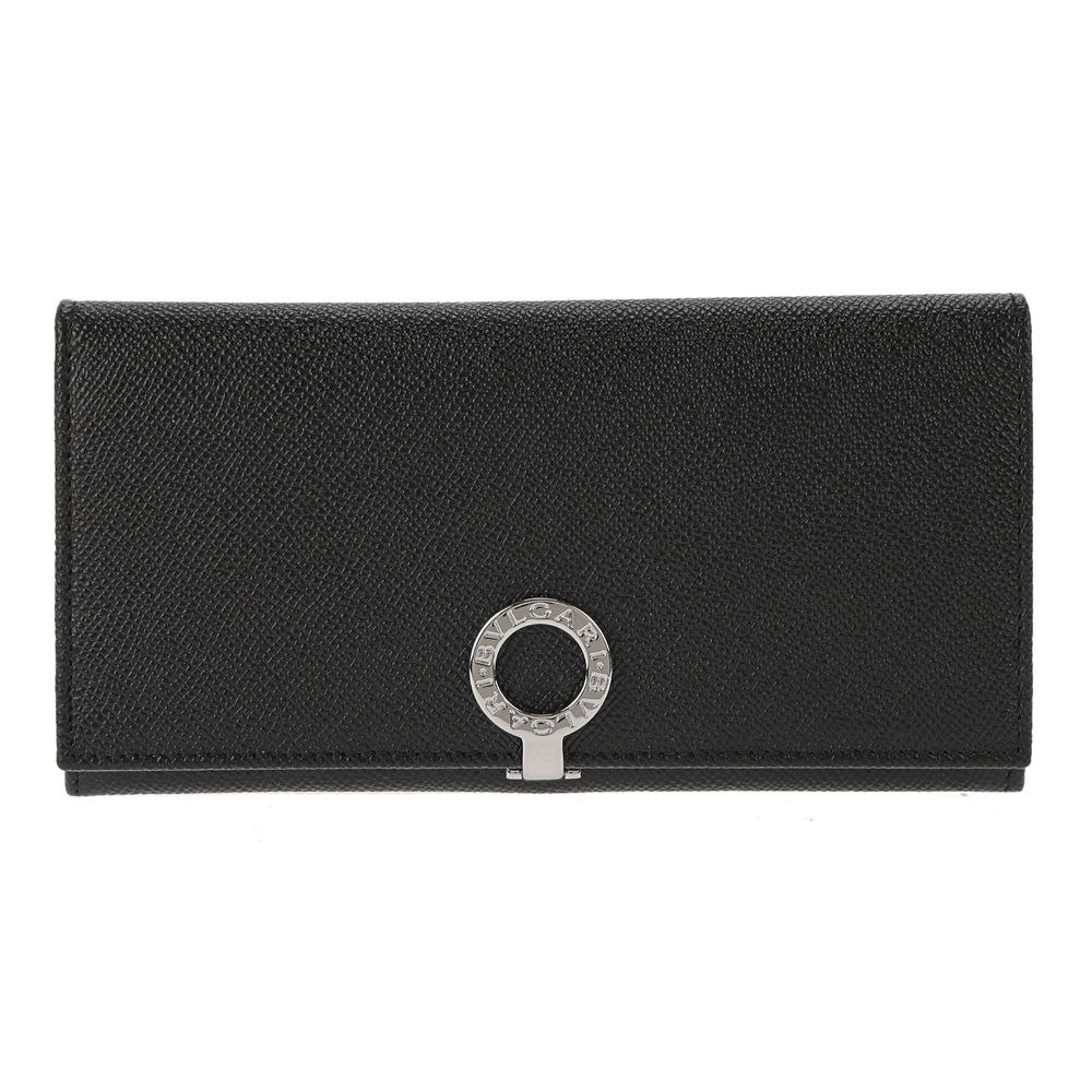 ブルガリ 財布（レディース） BVLGARI 30412 BBブルガリ ブルガリブリガリ 長財布レザー ブラック×ブルー×シルバー