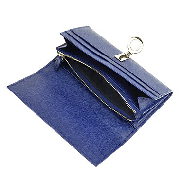 BVLGARI　36317ブルガリ 長財布型押レザー ブルーダリア