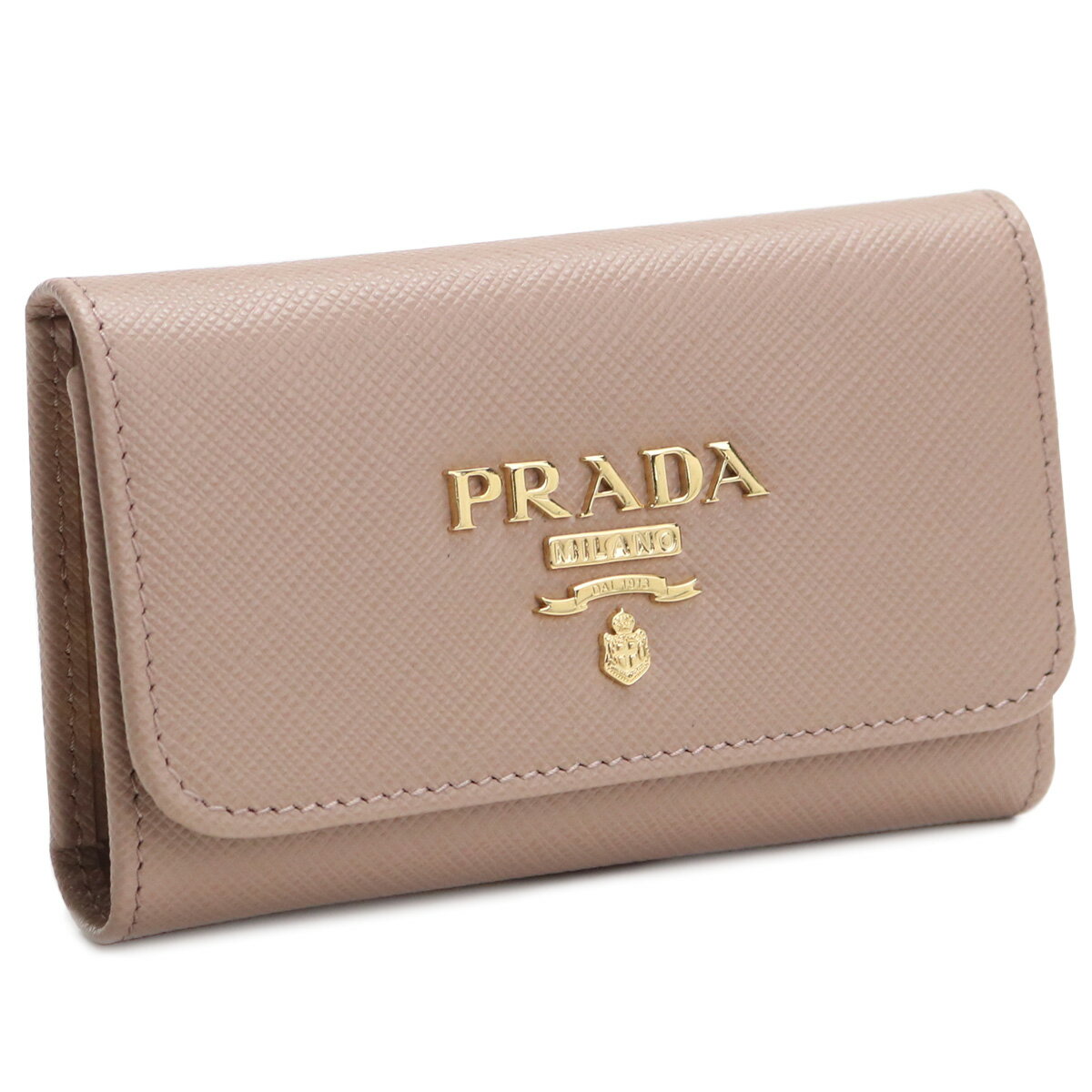 プラダ キーケース PRADA 1PG004-QWA-F0236SAFFIANO METAL CIPRIAプラダ 4連キーケース サフィアーノ メタルチプリア×ゴールド※取寄品