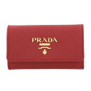 プラダ キーケース PRADA 1PG004-QWA-F068ZSAFFIANO METAL FUOCOプラダ 4連キーケース サフィアーノ メタルフォーコ×ゴールド※取寄品