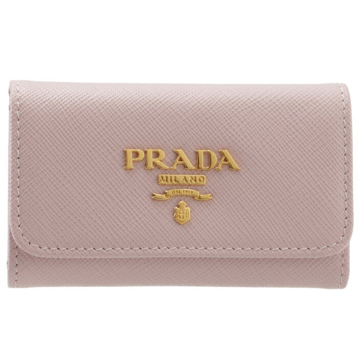 プラダ キーケース PRADA 1PG004-QWA-F0E18SAFFIANO METAL ALABSTROプラダ 4連キーケース サフィアーノ メタルアラバストロ×ゴールド※取寄品