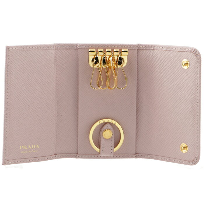 PRADA 1PG004-QWA-F0E18SAFFIANO METAL ALABSTROプラダ 4連キーケース サフィアー...