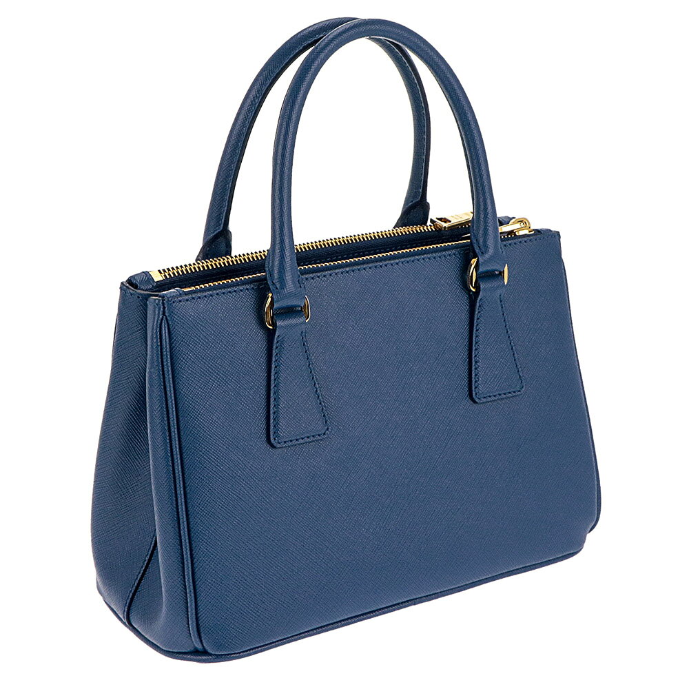 PRADA 1BA896-S/LU/AZZURROプラダ　2WAYバッグレザー アズーロ×ゴールド