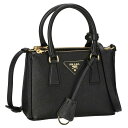 PRADA 1BA906-NEROプラダ 2WAYバッグレザー ブラック×ゴールド(4)