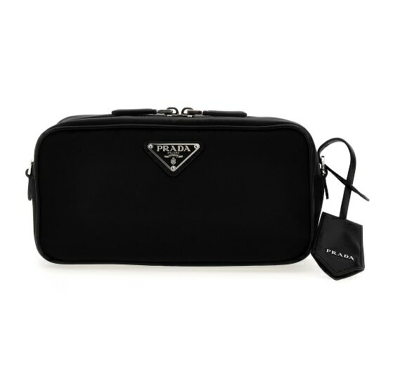 PRADA 1BH197N2O-RDLN-002Re-Nylonプラダ ショルダーバッグリナイロン×レザーブラック×シルバー※取寄品