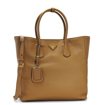 PRADA BN2773 GRANDE C/TRACOLLAVITELLO GRAIN CAMELプラダ ショルダーストラップ付 トートバックカーフレザー キャメル