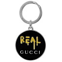 GUCCI 478646-J89L0-8490GHOST REAL LOGOグッチ ゴースト リアルロゴ キーリングスターリングシルバー×エナメルシルバー×ブラック×イエロー