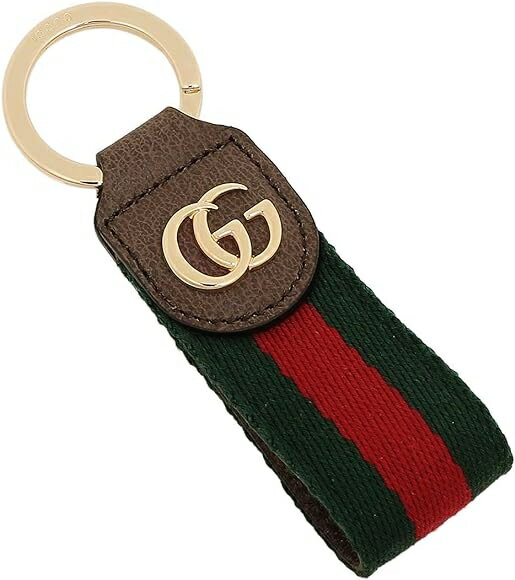 グッチ キーホルダー（レディース） GUCCI 523161-HE2NG-8742グッチ オフィディア キーリングレザートリム ブラウン系マルチカラー