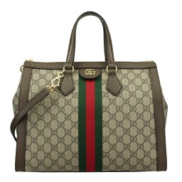 グッチ トートバッグ（レディース） GUCCI 524537-K05NB-8745グッチ　2WAYバッグキャンバス×カーフスキンレザーベージュ×エボニー