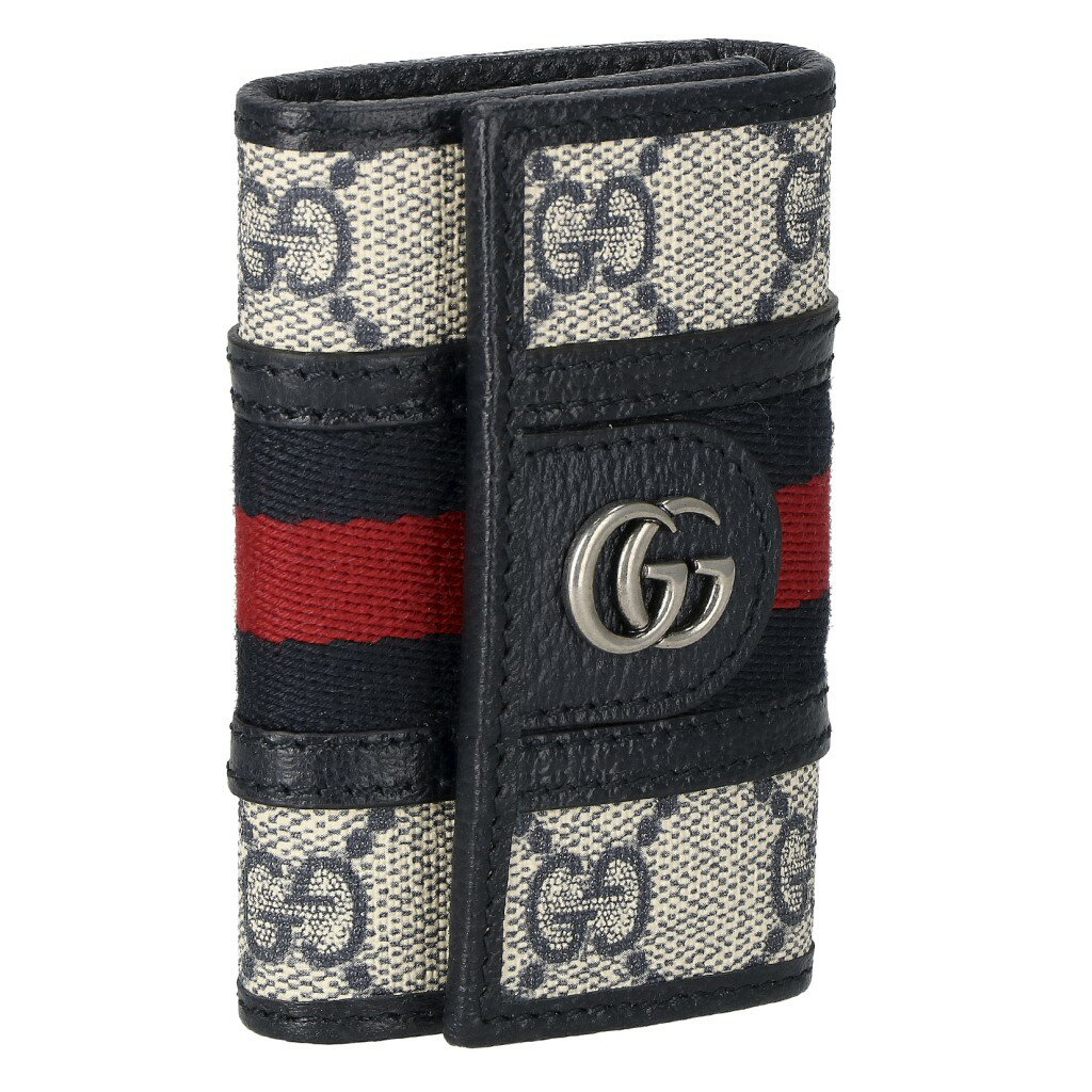 グッチ キーケース GUCCI 603732-96IWN-4076 OPHIDIAグッチ オフィディア 6連キーケースGGスプリームキャンバス×レザーベージュ×ブルー×レッド×シルバー