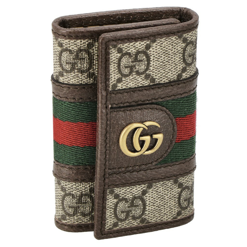 グッチ キーケース GUCCI 603732-96IWT-8745 OPHIDIAグッチ オフィディア 6連キーケースGGスプリームキャンバス×レザーベージュ×ブラウン×アンティークゴールド