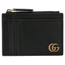 グッチ GUCCI 657589-DJ20T-1000グッチ GG マーモント コインケース ・カードケースレザー ブラック×アンティークゴールド