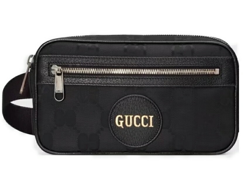 GUCCI 631341-H9HBN-1000GG Off The Grid Crossbody Belt Bagグッチオフ ザ グリッド クロスボディ ベルト バッグウエスト バッグGGナイロン(再生ナイロン)×カーフレザーブラック×シルバー※取寄品