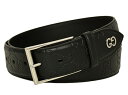 グッチ ベルト（メンズ） GUCCI 474311-CWC1N-1000グッチ シグネチャー レザー フォーマルスクエア ベルトユニセックス グッチシマレザーブラック×シルバー※サイズ選択式