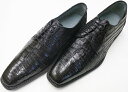 CUADRA 0E1FWFW CAIMAN MENS SHOESクアドラ カイマンレザー（ワニ革）メンズシューズ外羽プレーン ブラック