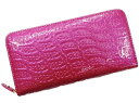 Folli Follie WA0L024SP ROSE PINKフォリフォリ ラウンドファスナー長財布パテントレザー ローズピンク