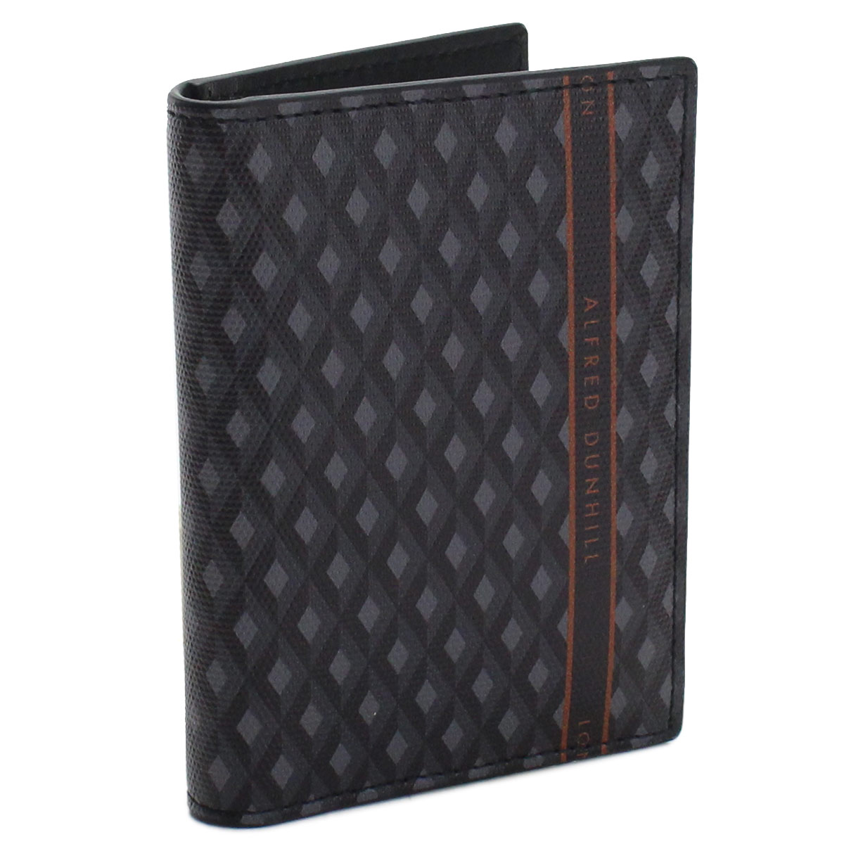 dunhill 19R2470CC030 ENGIN TURNダンヒル エンジンターン カードケースラゲッジキャンバス×レザーグレ..